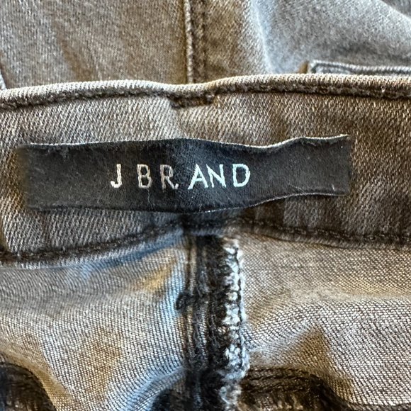 J Brand Jean Super Skinny Night Bird Washed Gray Black Mid Rise Stretch Size 27 - Picture 3 of 14